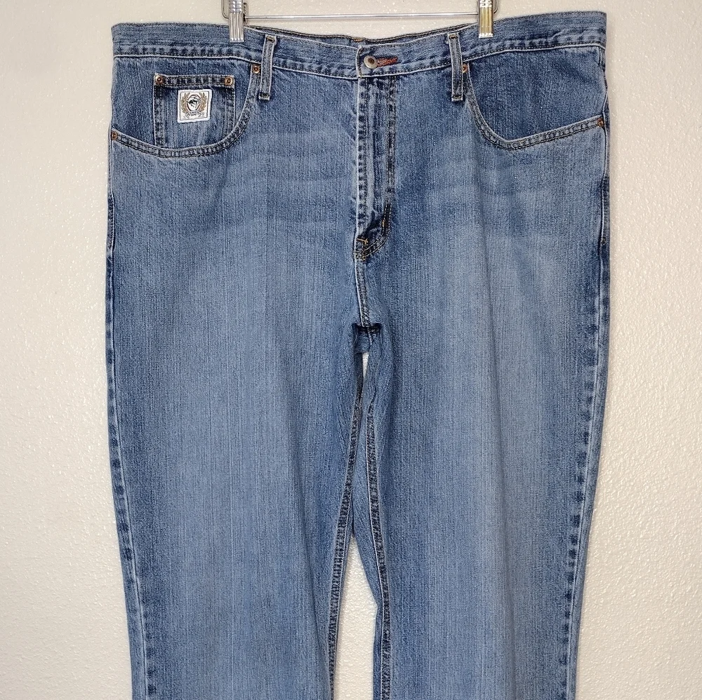 Cinch Up Men's Relaxed Fit Blue Denim White Label Casual Jeans Sz 42×36